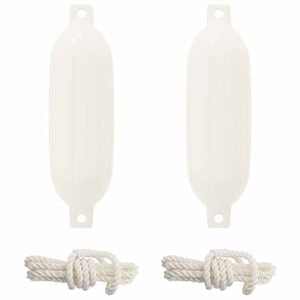 vidaXL B&aring;d fendere 2 stk. &Oslash; 16 x 58 cm Hvid PVC