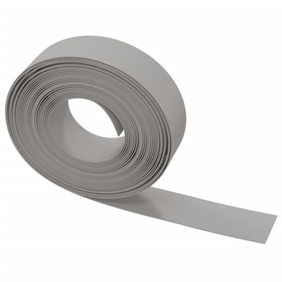 vidaXL græskanter 2 stk. 10 m 15 cm polyethylen grå