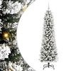 vidaXL Kunstigt juletr&aelig; Hvid 180 cm PVC og metal og plast