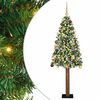 vidaXL Slankt Juletr&aelig; med stativ Gr&oslash;n 180 cm PVC og Massiv Fyrretr&aelig;