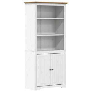 vidaXL bogreol BODO 82x40x173 cm massivt fyrretr&aelig; hvid og brun
