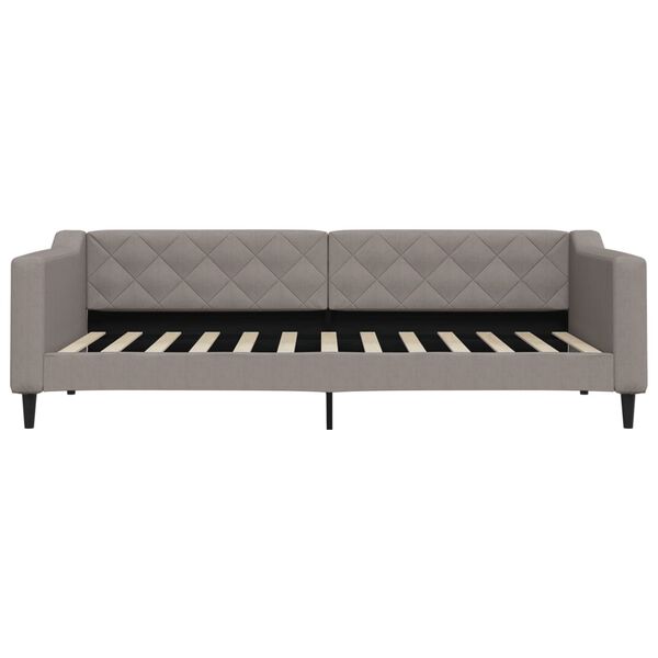 vidaXL daybed 90x200 cm stof gr&aring;brun
