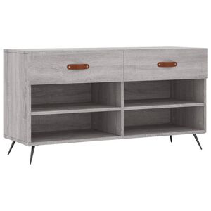 vidaXL skob&aelig;nk 102x35x55 cm konstrueret tr&aelig; gr&aring; sonoma-eg