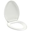 vidaXL toilets&aelig;de med soft-close og quick release-design hvid
