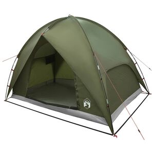 vidaXL Camping telt med regnslag vandafvisende 4-personers Olivengr&oslash;n