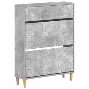 vidaXL Sko skab DELFT 78 x 24 x 103 cm Konstrueret tr&aelig; Betongr&aring;