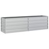 vidaXL h&oslash;jbed 160x40x45 cm galvaniseret st&aring;l s&oslash;lvfarvet