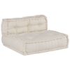 vidaXL Modulsofa 3 pcs Creme Stof