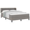 vidaXL Box spring seng med hovedg&aelig;rde Gr&aring;brun 140 x 200 cm Stof