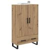vidaXL Highboard Artisan Egetr&aelig; 69,5 x 30 x 115 cm Konstrueret tr&aelig;