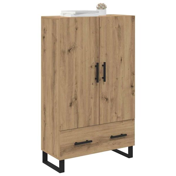 vidaXL Highboard Artisan Egetr&aelig; 69,5 x 30 x 115 cm Konstrueret tr&aelig;
