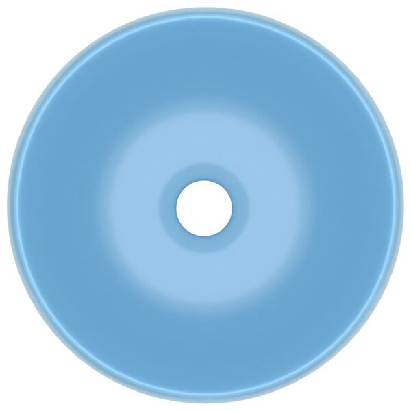 vidaXL luksuri&oslash;s h&aring;ndvask 40x15 cm rund keramik mat lysebl&aring;