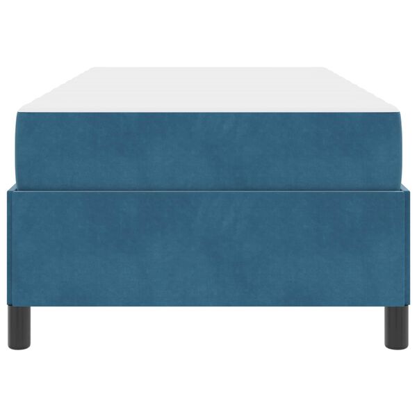 vidaXL Sengestel med madras M&oslash;rk bl&aring; 80 x 200 cm Stof