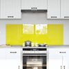 vidaXL K&oslash;kkenbacksplash 2 pcs Gul 70 x 50 cm h&aelig;rdet glas