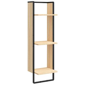 vidaXL v&aelig;greol med 3 hylder 30x25x100 cm konstrueret tr&aelig; sonoma-eg