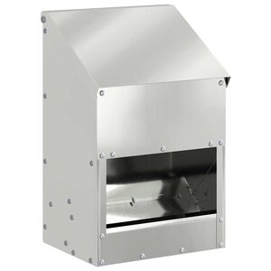 vidaXL H&oslash;nsefoder S&oslash;lv 21 x 16 x 33 cm Galvaniseret st&aring;l