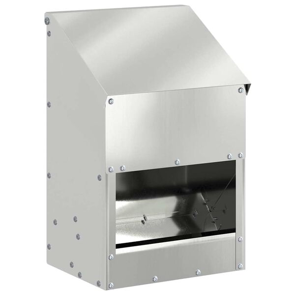 vidaXL H&oslash;nsefoder S&oslash;lv 21 x 16 x 33 cm Galvaniseret st&aring;l