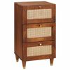 vidaXL Sideboard med skuffe Brun 40 x 33,5 x 75 cm Massivt mangotr&aelig;