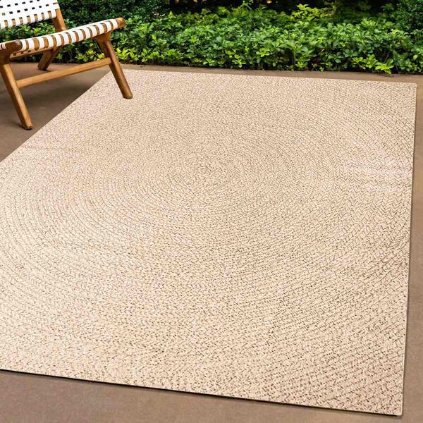 vidaXL gulvt&aelig;ppe ZIZUR beige 200x200cm jute-look indend&oslash;rs og udend&oslash;rs