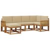 vidaXL Udend&oslash;rs sofagruppe 6 stk. Naturlig og Beige Polyester