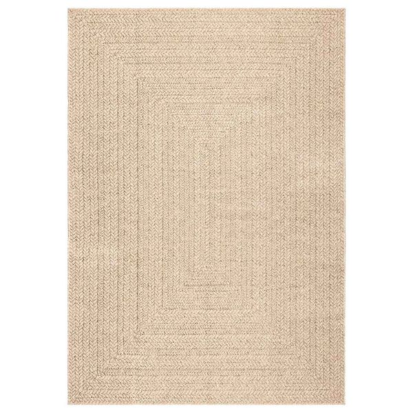 vidaXL gulvt&aelig;ppe ZIZUR beige 200x290cm jute-look indend&oslash;rs og udend&oslash;rs