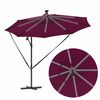 vidaXL Kantilever bananparasol Bordeauxrød 294 x 294 x 248 cm