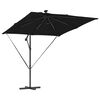 vidaXL Kantilever bananparasol Sort 249 x 249 x 250 cm