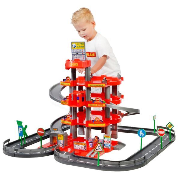 Polesie Wader parkeringss&aelig;t med 4 etager 7 dele 84,5x48,5x61 cm PP