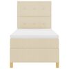 vidaXL Box spring seng med madras Creme 90 x 190 cm Stof