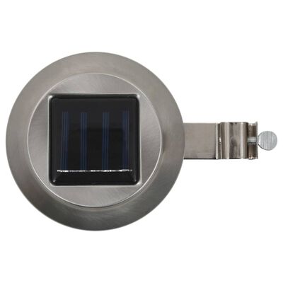 vidaXL soldrevne udendørslamper LED 12 stk. 12 cm rund hvid