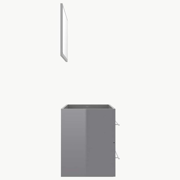 vidaXL badev&aelig;relsesm&oslash;bels&aelig;t 2 dele sp&aring;nplade gr&aring; h&oslash;jglans