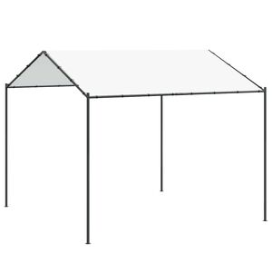 vidaXL Pavillon 4 x 4 x 2,6 m Hvid St&aring;l og Polyester 180 gsm
