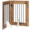 vidaXL Sammenklappelig hundegitter med stativer 2 pcs Gammelt tr&aelig;