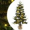 vidaXL Mini Juletr&aelig; 60 cm 25 LED'er Varm hvid PVC og PE Gr&oslash;n