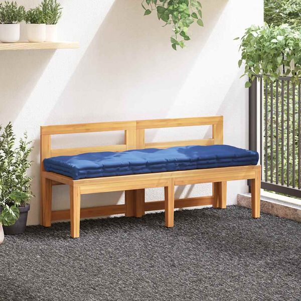 vidaXL hynde til pallesofa 120x40x7 cm bomuld lyseblå