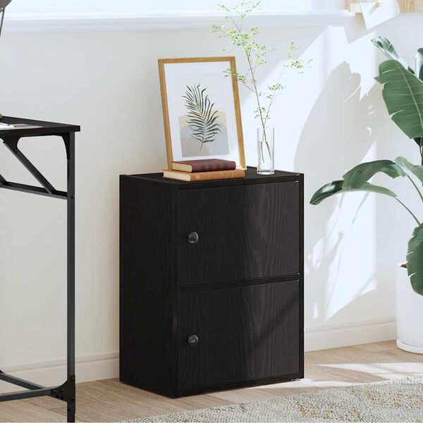 vidaXL bogreol 40x24x52 cm konstrueret træ sort-eg