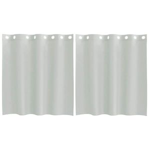 vidaXL voile-gardiner med &oslash;skner 2 stk. 140x140 cm lysegr&aring;