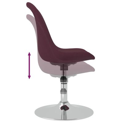 vidaXL drejelige spisebordsstole 2 stk. stof lilla