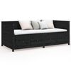 vidaXL daybed 90x190 cm massivt fyrretræ sort