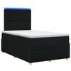 vidaXL LED boksmadrasseng med madras Sort 120 x 200 cm Stof