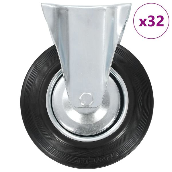 vidaXL faste hjul 32 stk. 200 mm