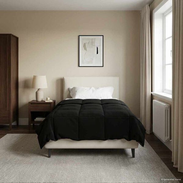 vidaXL Hel&aring;rs dyne Quilting Sort 135 x 220 cm Mikrofiber