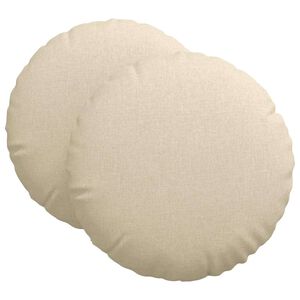 vidaXL S&aelig;depuder 2 pcs Creme &Oslash;60 x 21 cm Stof