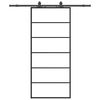 vidaXL skyded&oslash;r med hardwares&aelig;t 90x205 cm ESG glas sort