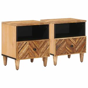 vidaXL Sengebord 2 stk. Brun 50 x 33 x 60 cm Massivt mangotr&aelig;