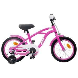 vidaXL B&oslash;rnecykel 12 tommer til 2-4 &aring;r gamle M&oslash;rk pink