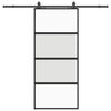 vidaXL skyded&oslash;r med hardwares&aelig;t 90x205 cm h&aelig;rdet glas sort