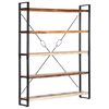 vidaXL bogreol med 5 hylder 140x30x180 cm massivt genbrugstr&aelig;