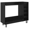 vidaXL Golf Skab med hjul Ensfarvet Sort eg 120 x 45 x 98 cm