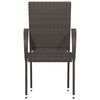 vidaXL stabelbare havestole 4 stk. polyrattan brun